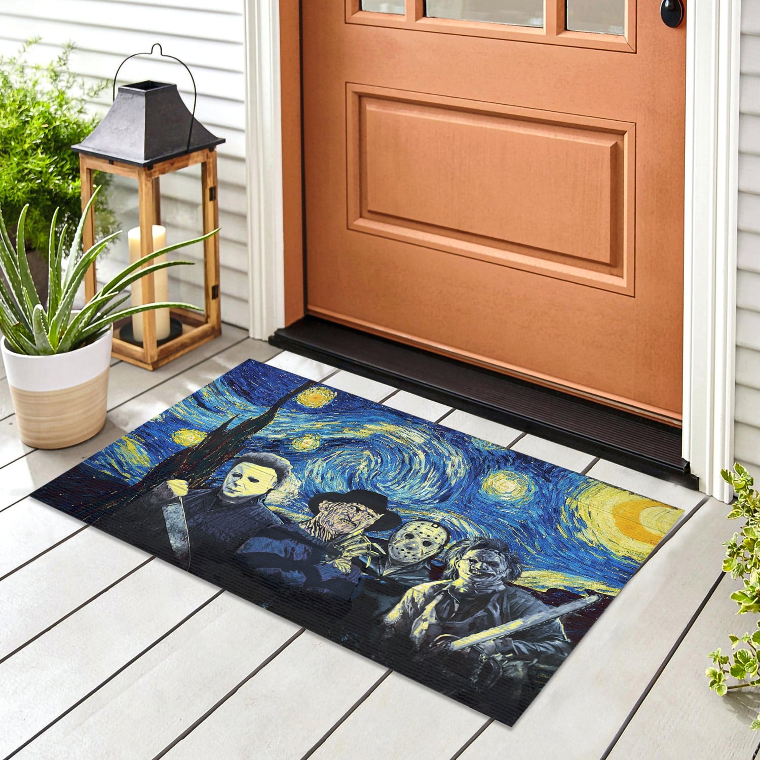4H. Horror Character The Scream Doormat mockup 8