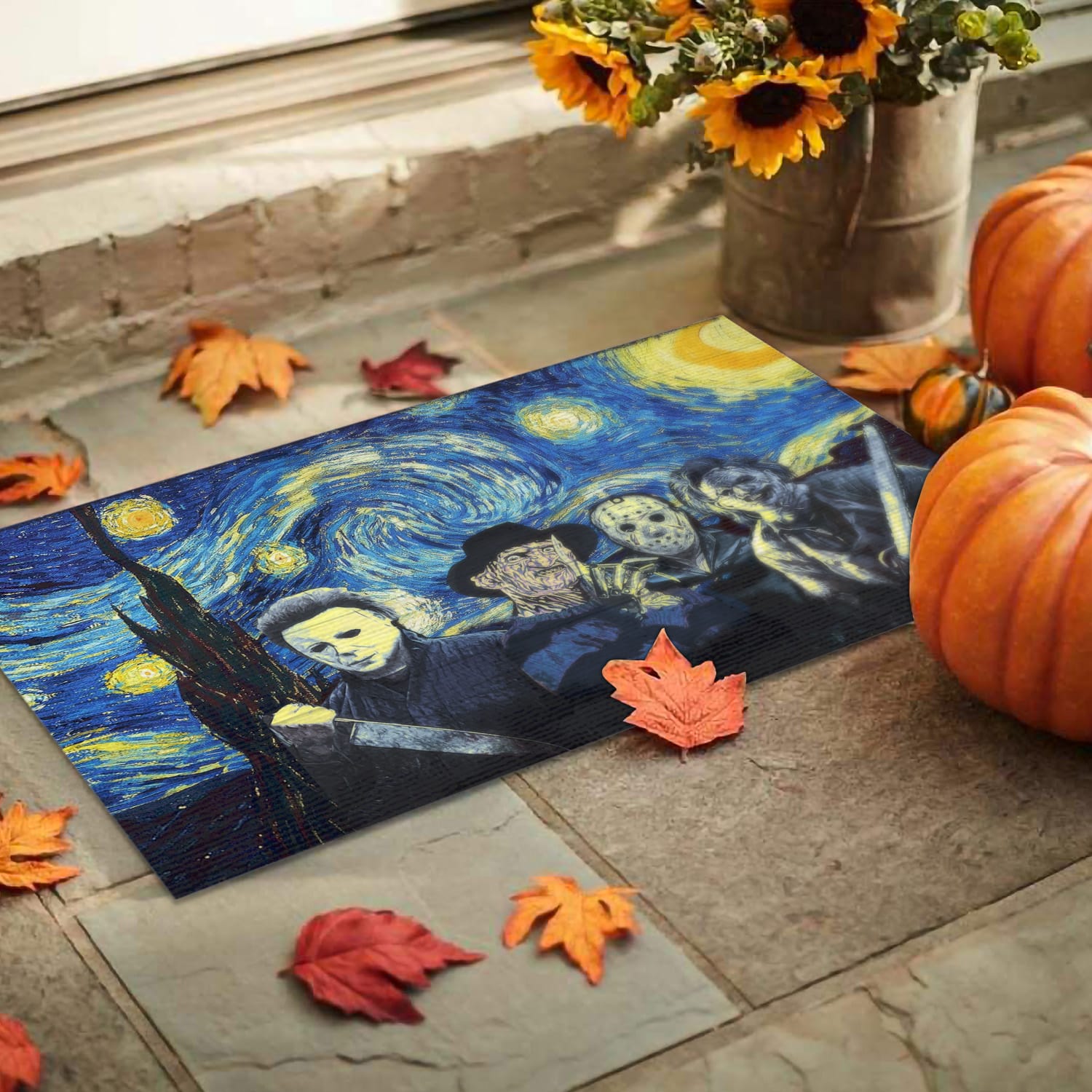 4H. Horror Character The Scream Doormat mockup 9