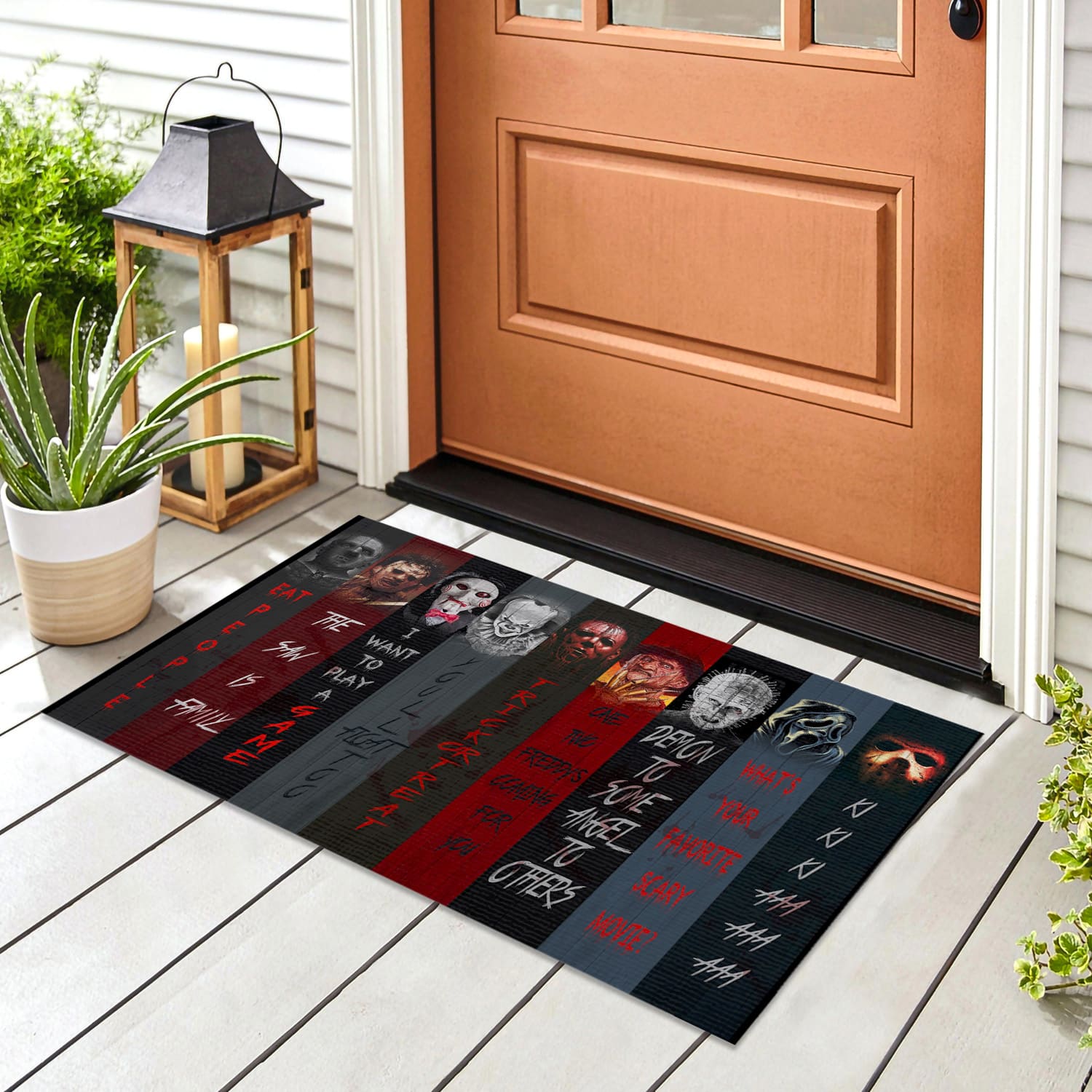 9H. Eat People Horror Character-Resize Doormat mockup 8