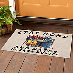 4H. Stay Home And Watch Horror Movies Doormat mockup 1