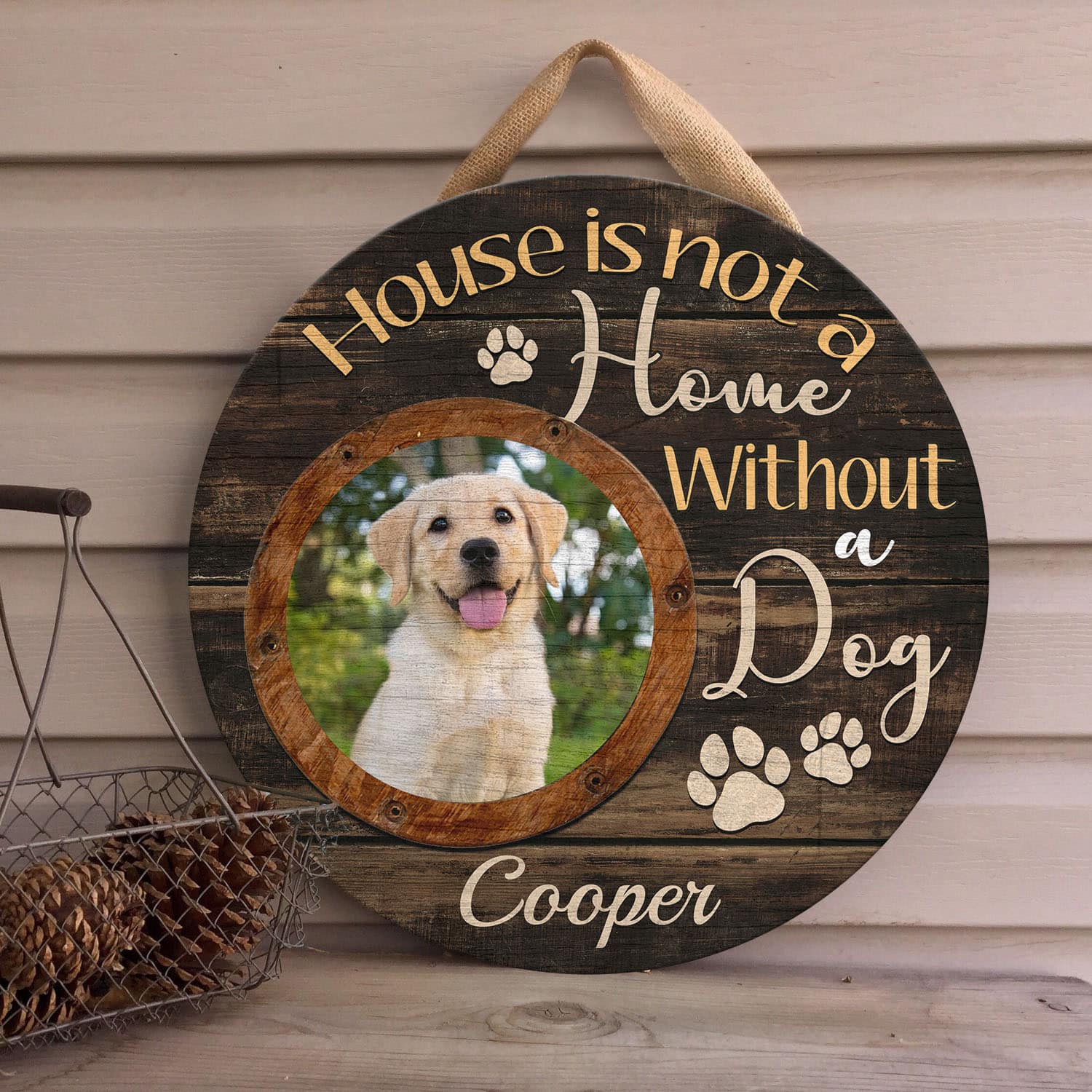 11 HG. House Is Not A Home(sample design) Door Sign Mockup 4