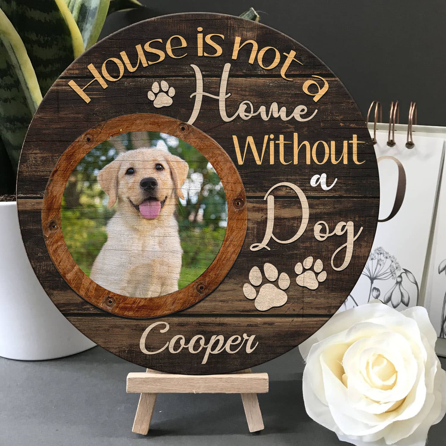 11 HG. House Is Not A Home(sample design) Door Sign Mockup 5