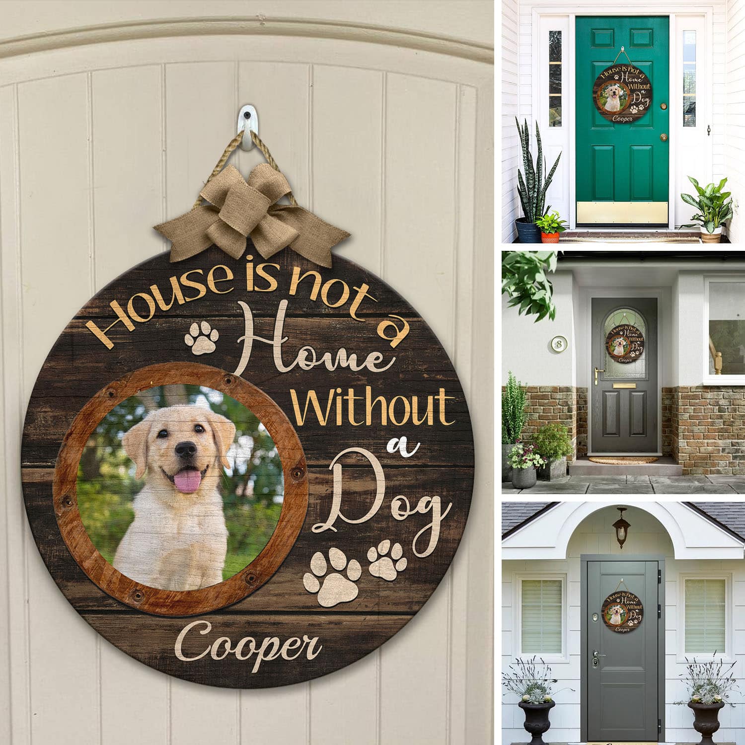 11 HG. House Is Not A Home(sample design) Door Sign Mockup 12