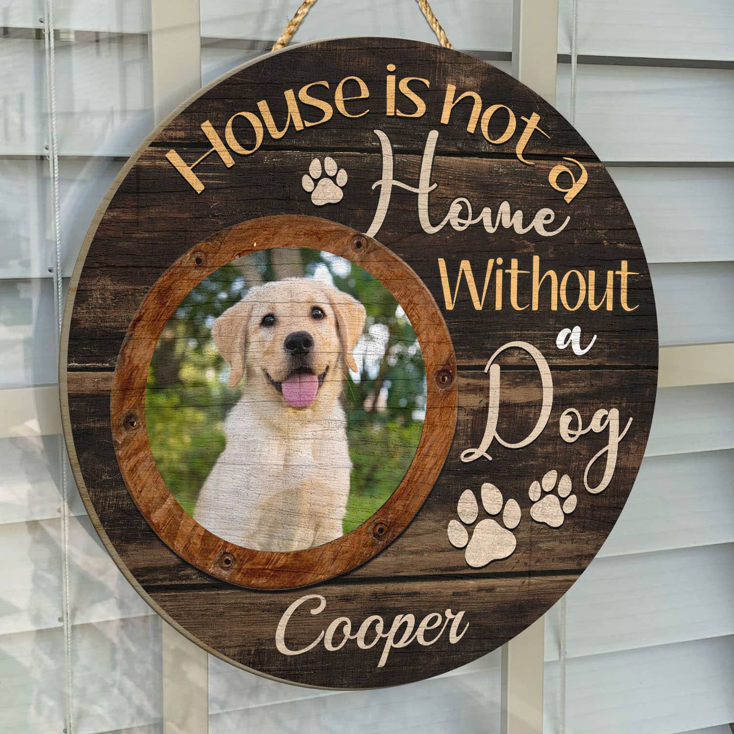 11 HG. House Is Not A Home(sample design) Door Sign Mockup 14