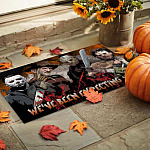 7VT. Expecting You Horror Movie Doormat mockup 9