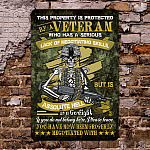 Veteran Metal Sign This Property Is Protected by A Veteran Decorative Metal Sign - Indoor Outdoor Decor Farmhouse