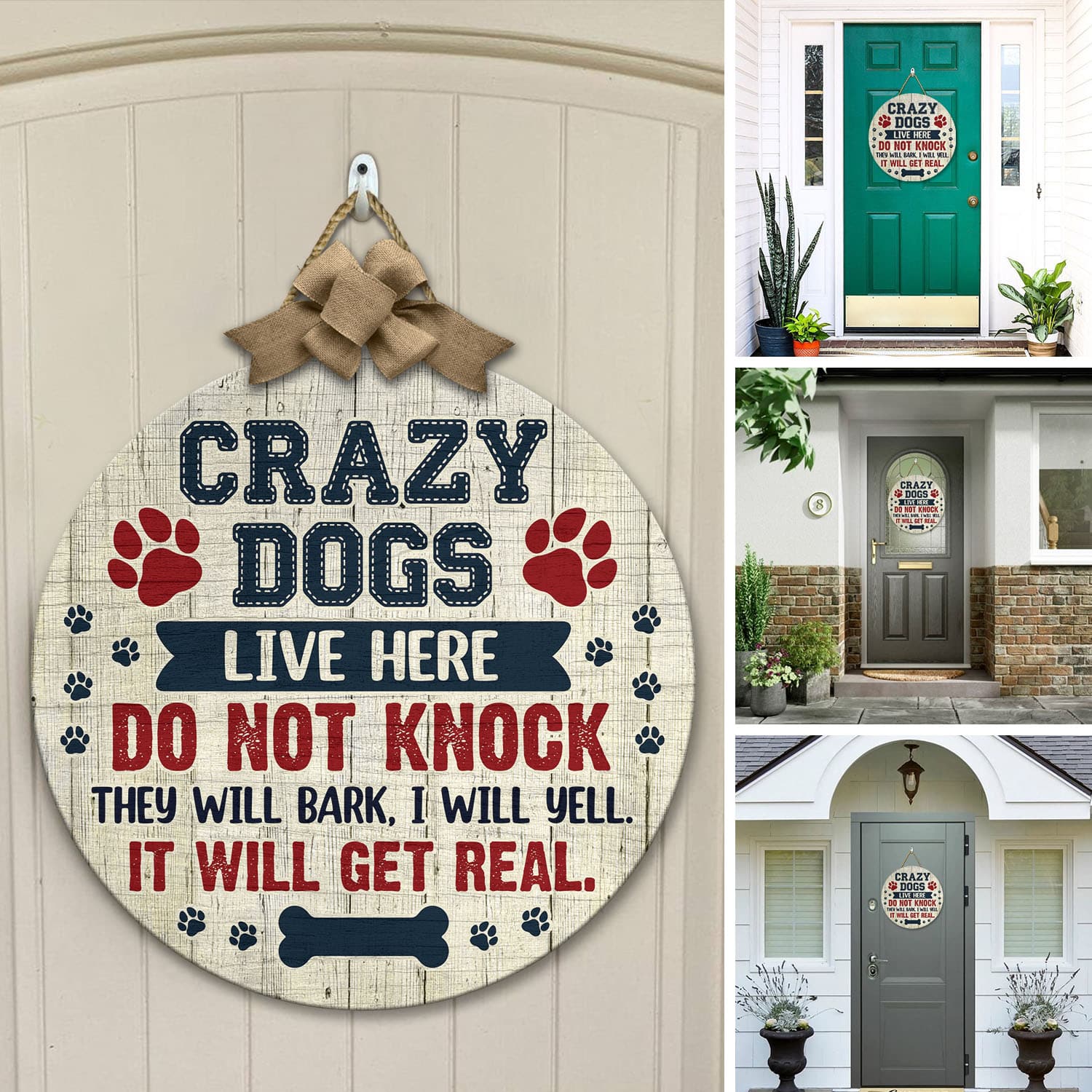 7O. Crazy Dogs Door Sign (5) Door Sign Mockup 12