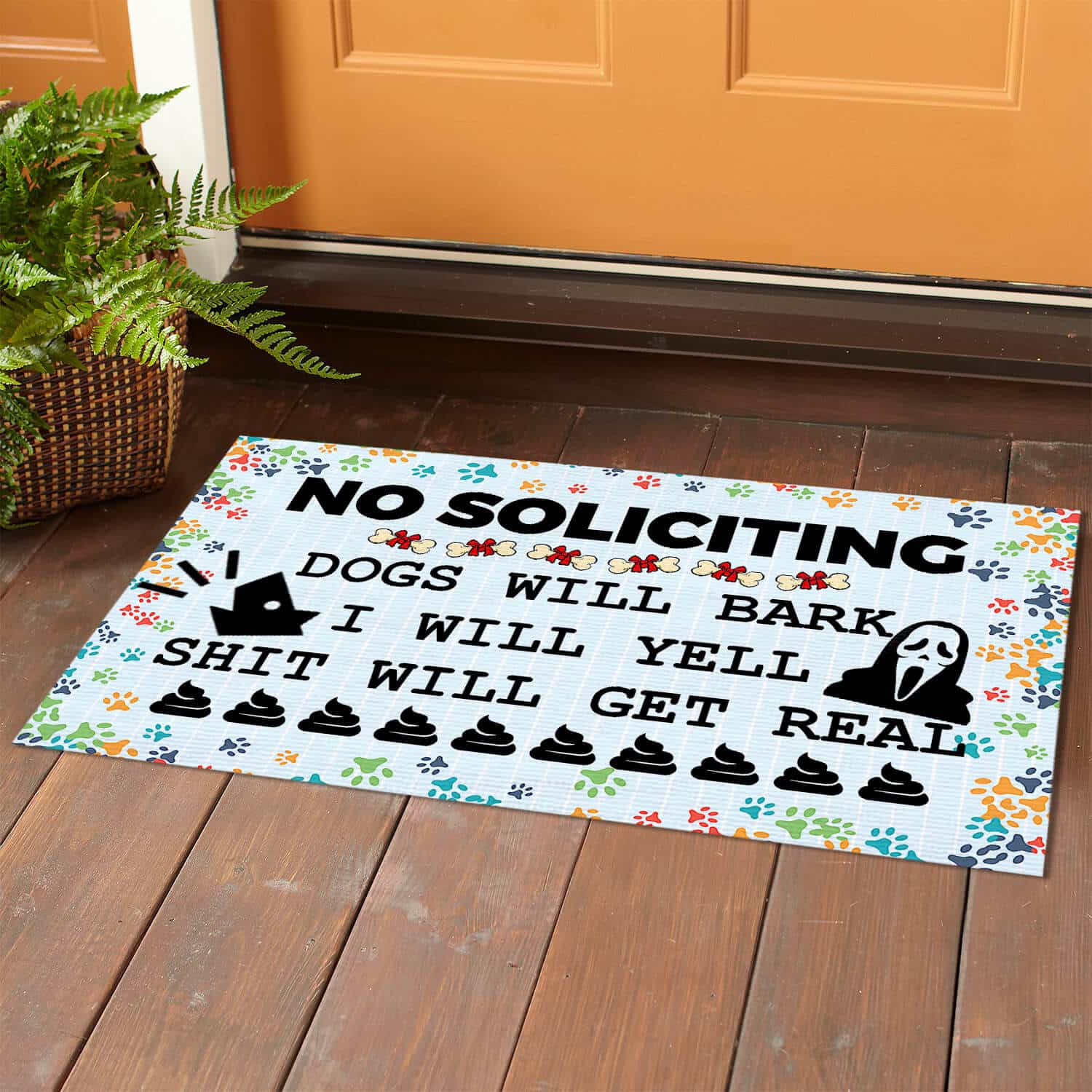 3HV. Dog Will Bark (doormat) Doormat mockup 1