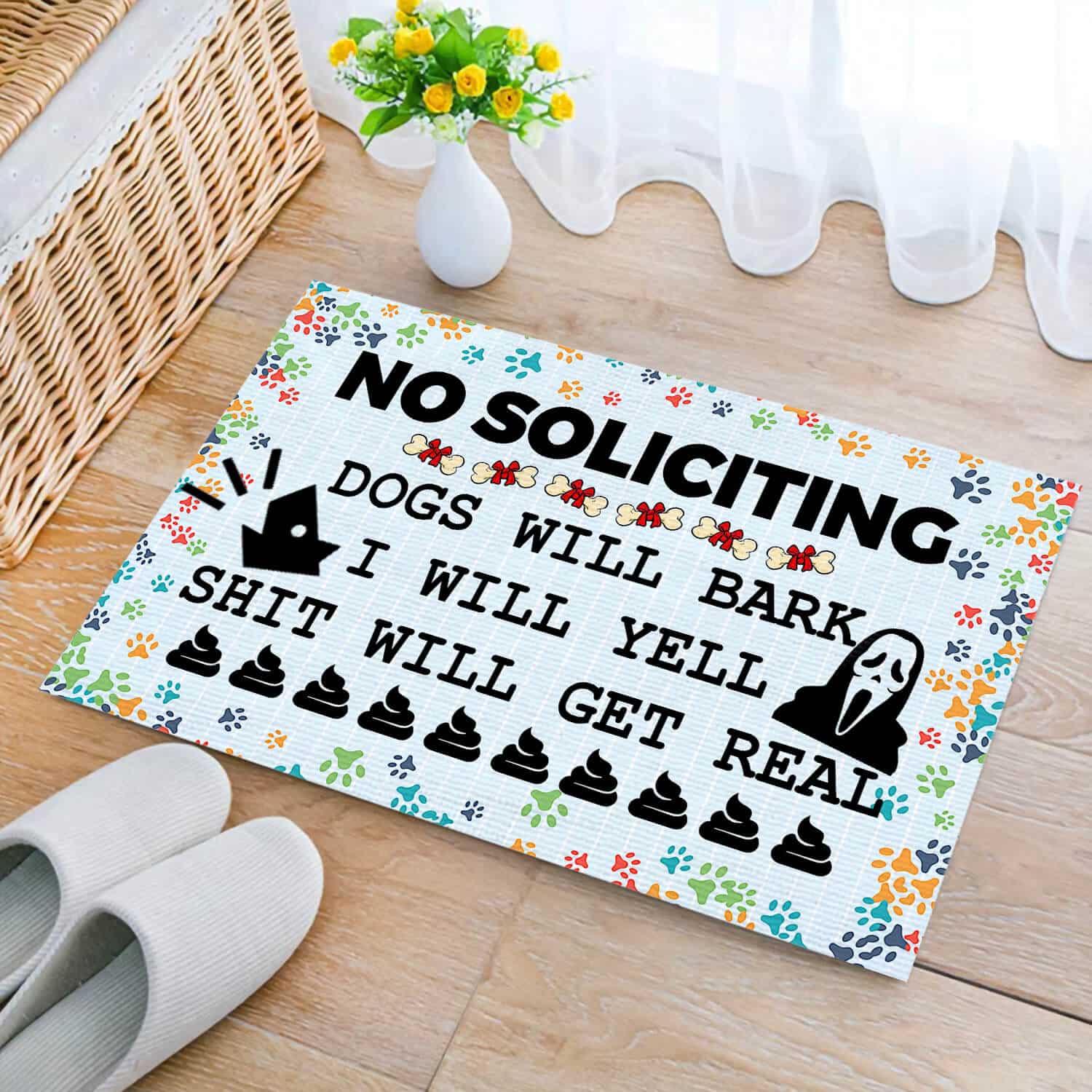 3HV. Dog Will Bark (doormat) Doormat mockup 2