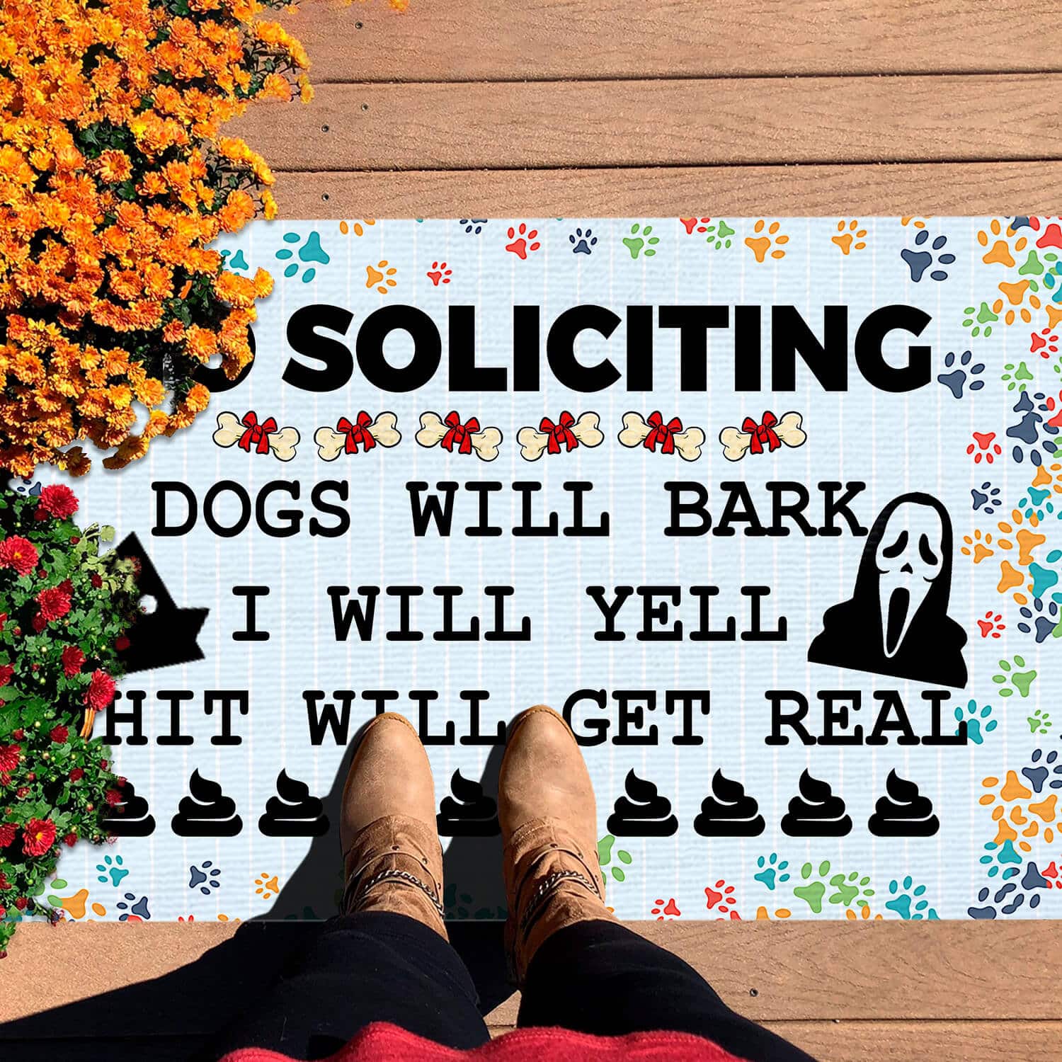 3HV. Dog Will Bark (doormat) Doormat mockup 7