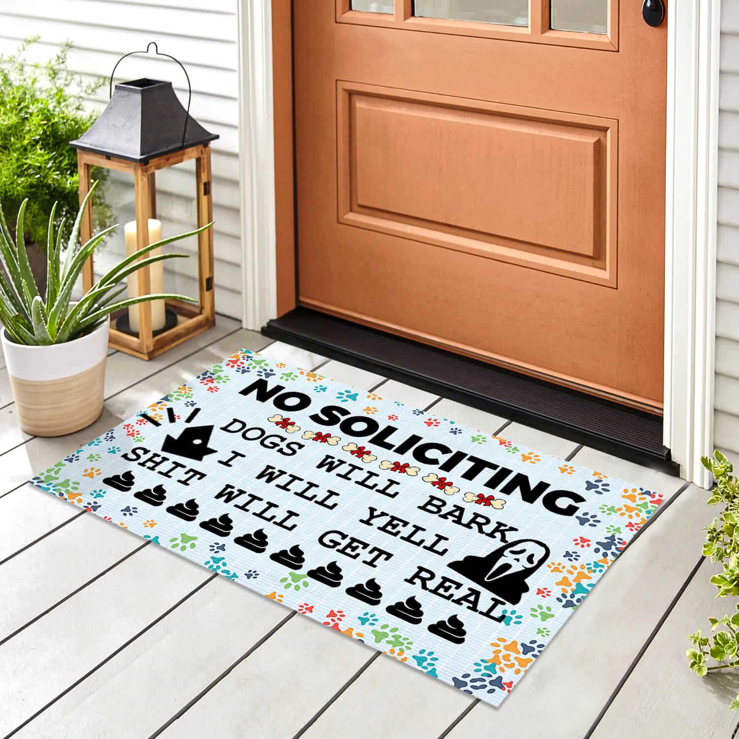 3HV. Dog Will Bark (doormat) Doormat mockup 8