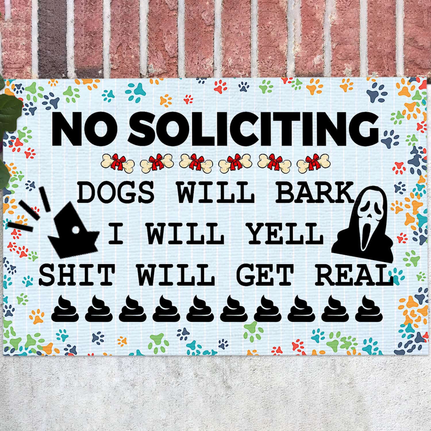 3HV. Dog Will Bark (doormat) Doormat mockup 12