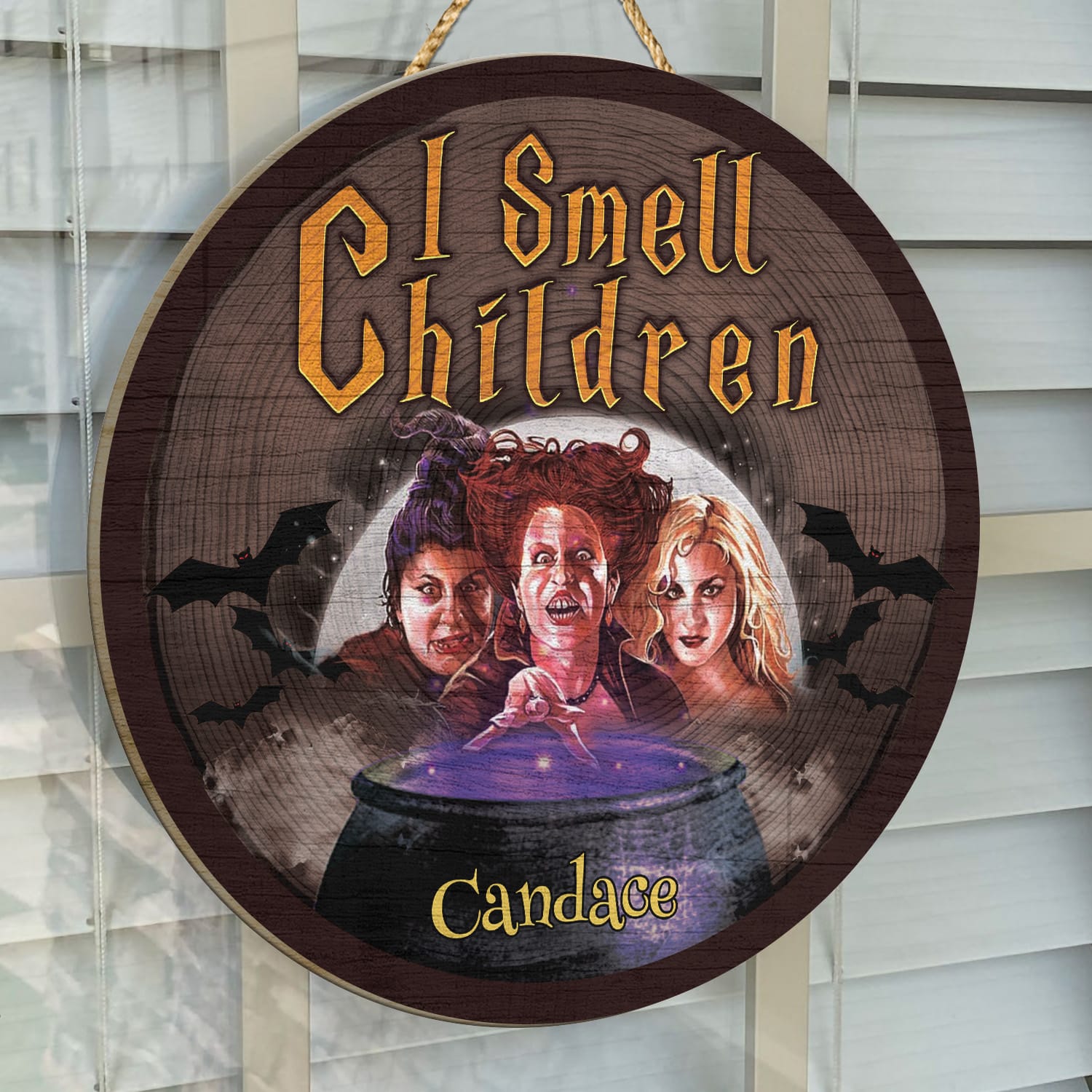 5KNG. Smell Children (Sample Design) Door Sign Mockup 14