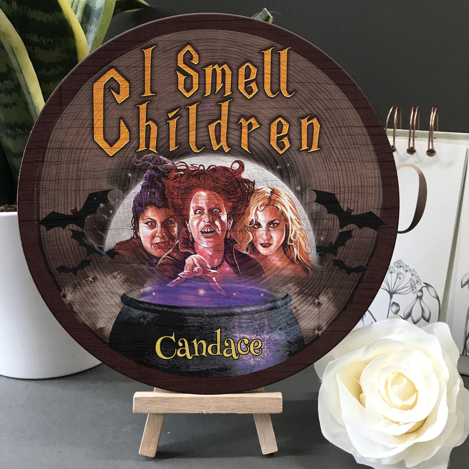 5KNG. Smell Children (Sample Design) Door Sign Mockup 5