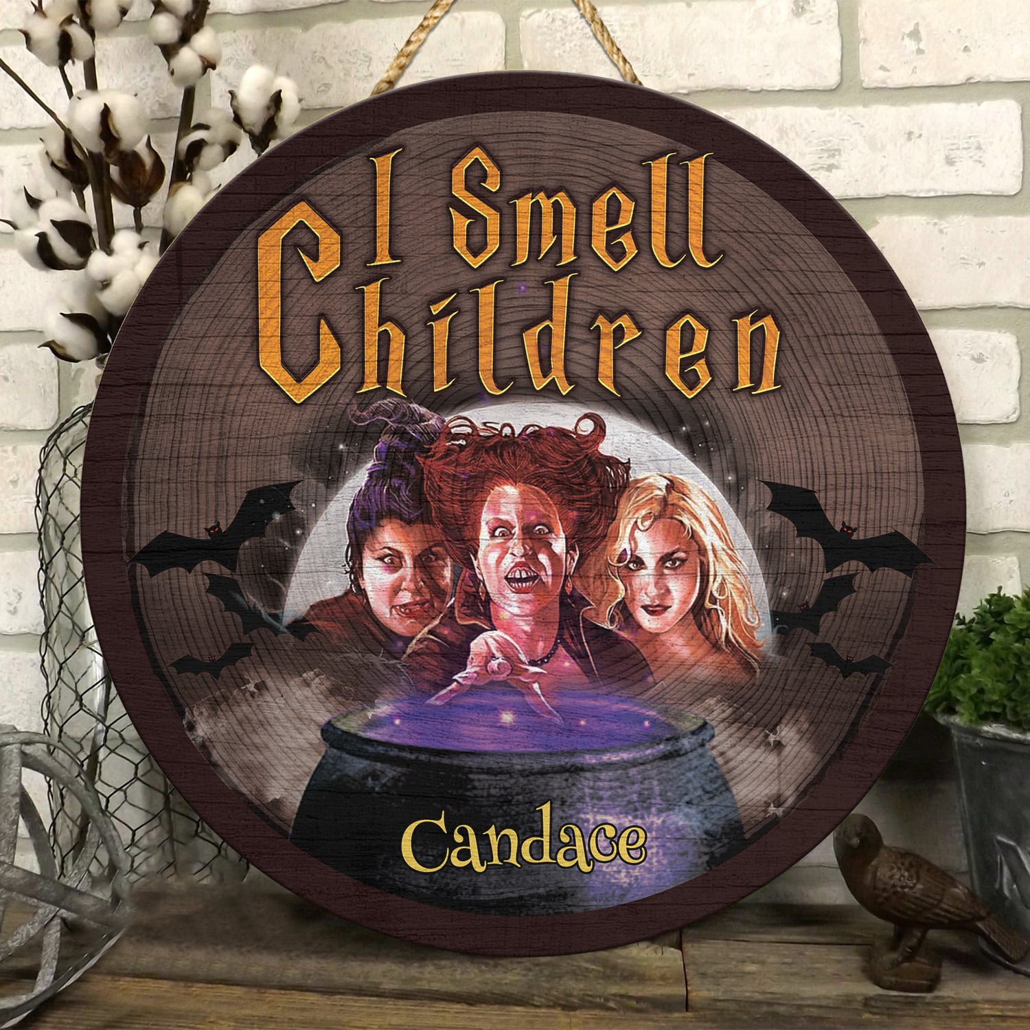 5KNG. Smell Children (Sample Design) Door Sign Mockup 6