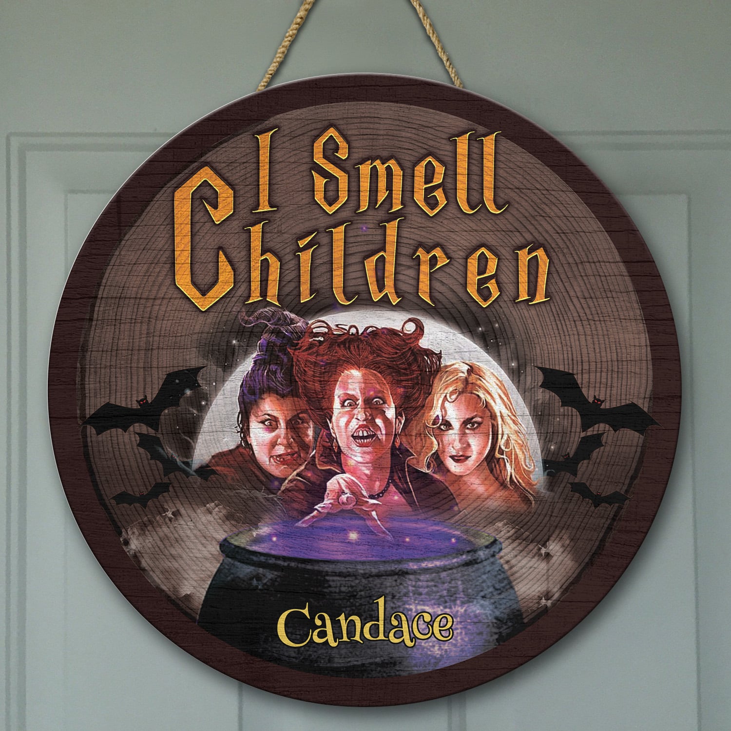 5KNG. Smell Children (Sample Design) Door Sign Mockup 9