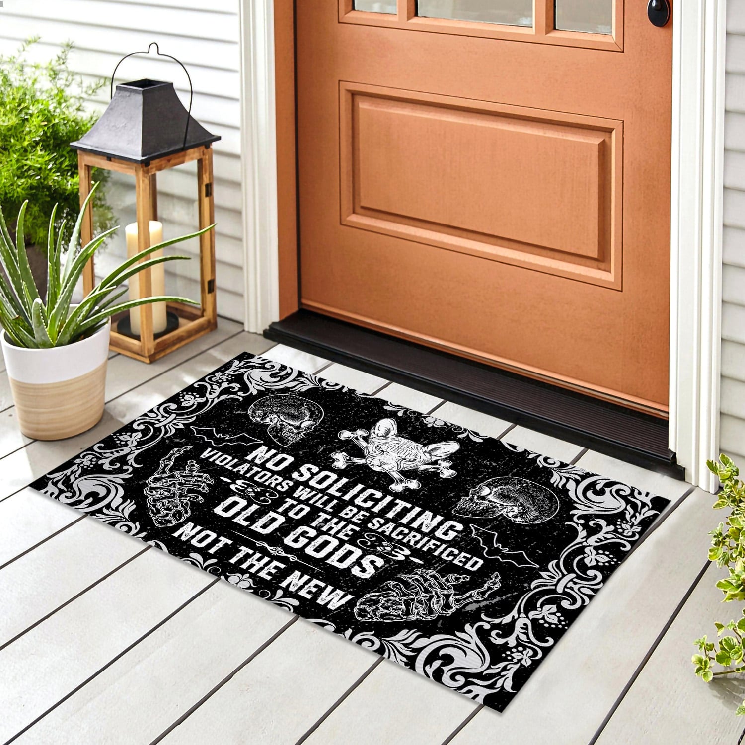 1NH. No Soliciting (6) Doormat mockup 8