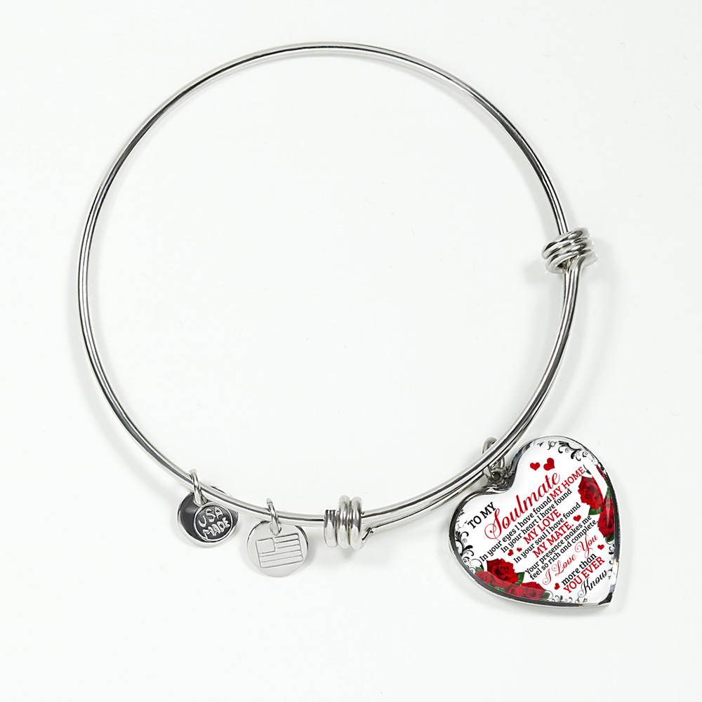 To My Soulmate Im Your Eyes I Have Found My Home Heart Pendant Necklace - Gift for Couple To My Soulmate Im Your Eyes I Have Found My Home Heart Pendant Necklace - Gift for Couple