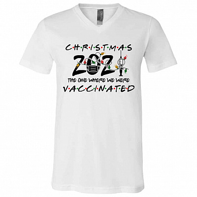 Christmas 2021 The One Tshirt, White, V-Neck T-Shirt