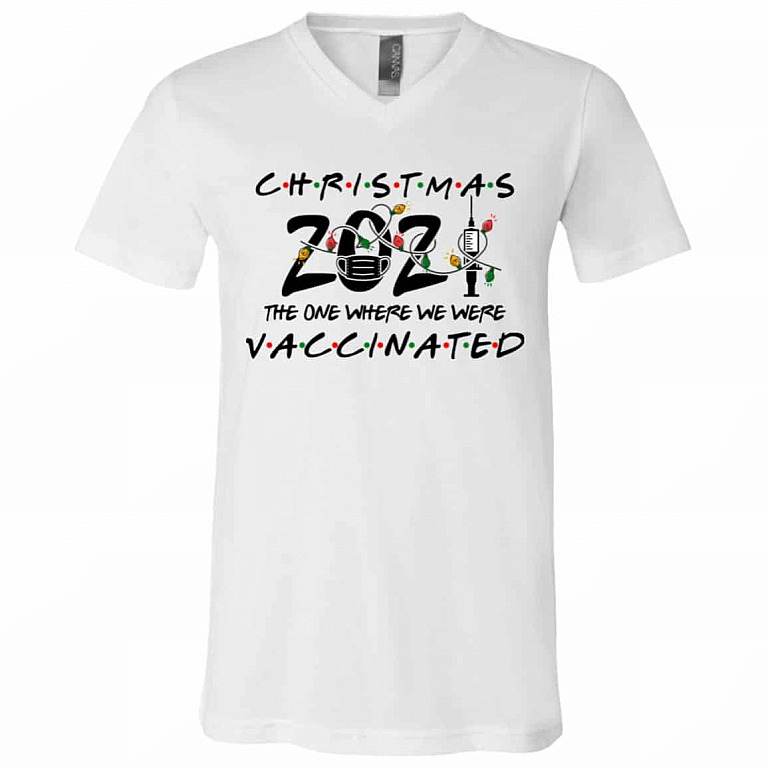 Christmas 2021 The One Tshirt, White, V-Neck T-Shirt