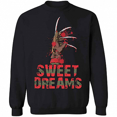 Sweat Dreams Scary Hoodie, Black, Sweatshirt