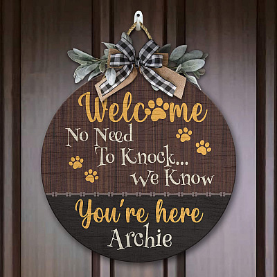 Wooden Door Sign