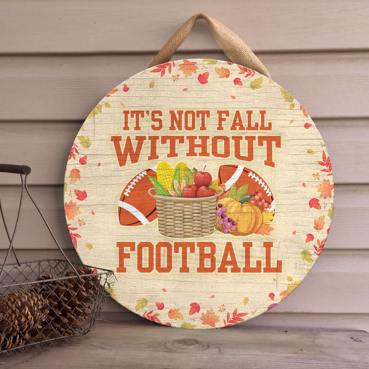 5MH. Fall Football Sign (6) Door Sign Mockup 4