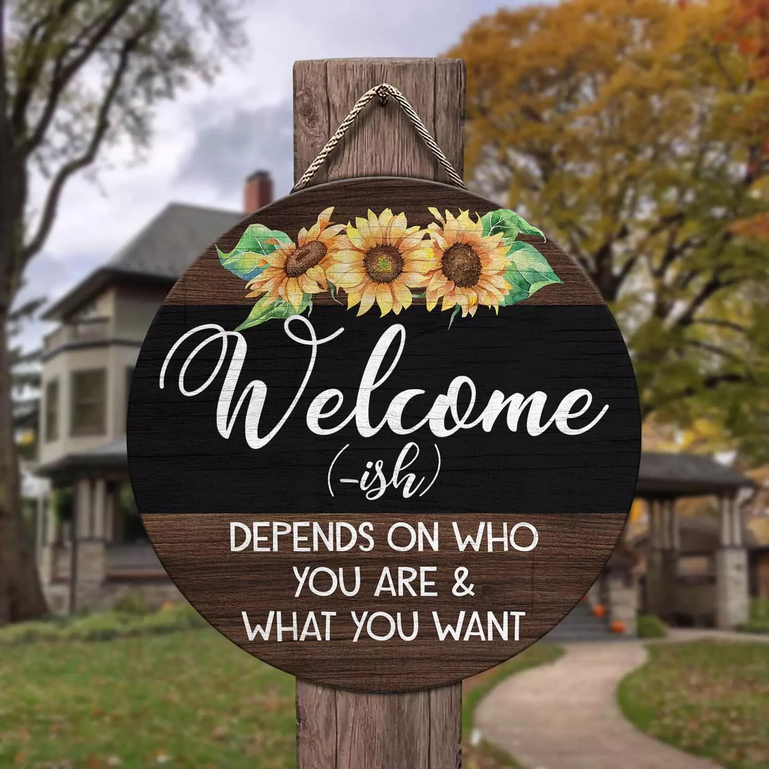 3O. Welcome Ish Door Sign Mockup 3