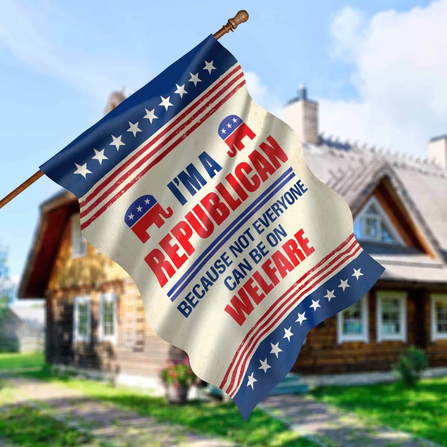 30x40 House Flag Mockup 5