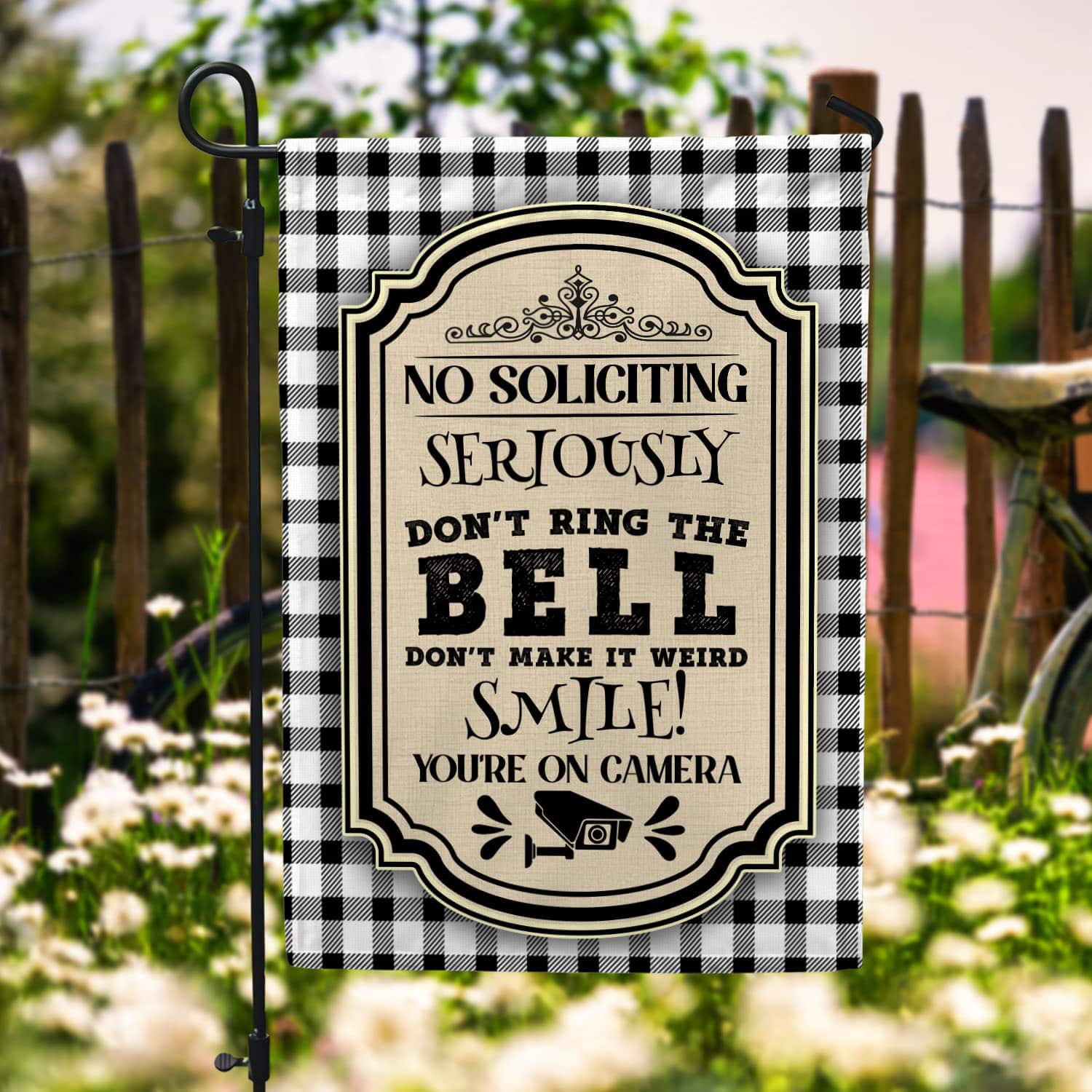 9MH. Soliciting Weird Flag 30x40 Garden Flag Mockup 6