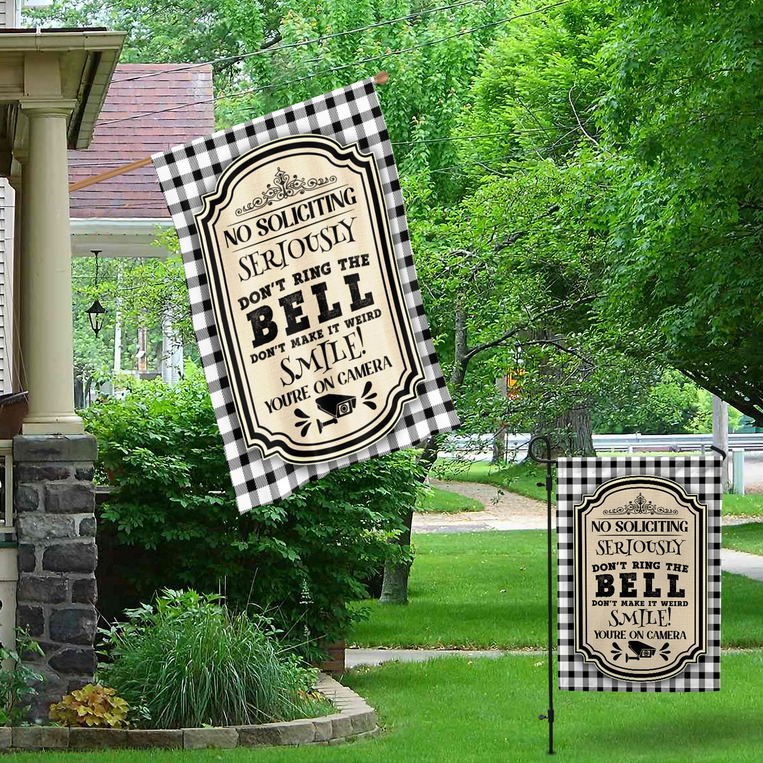 9MH. Soliciting Weird Flag 30x40 Garden & House Mockup 1