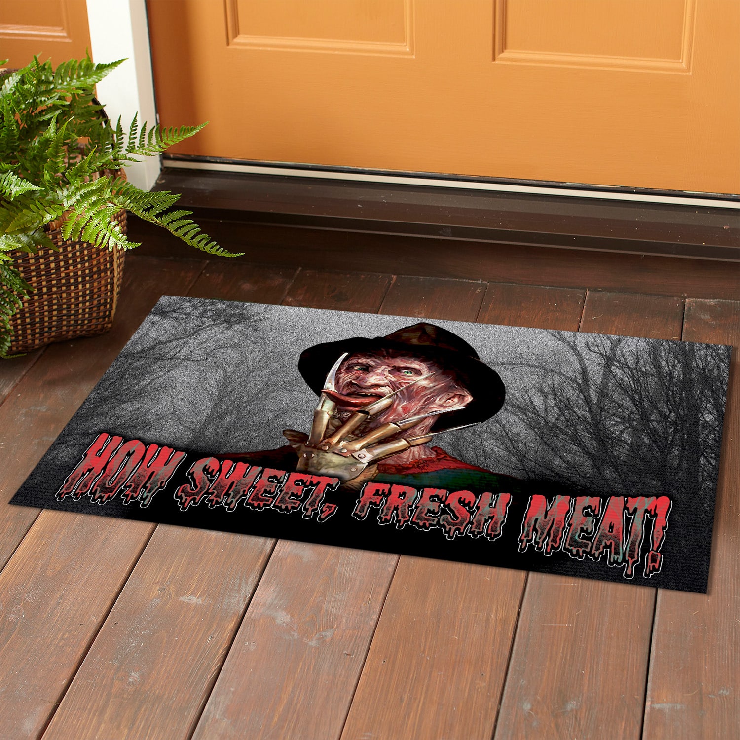 5LV. How Sweet Fresh Meat Doormat mockup 1