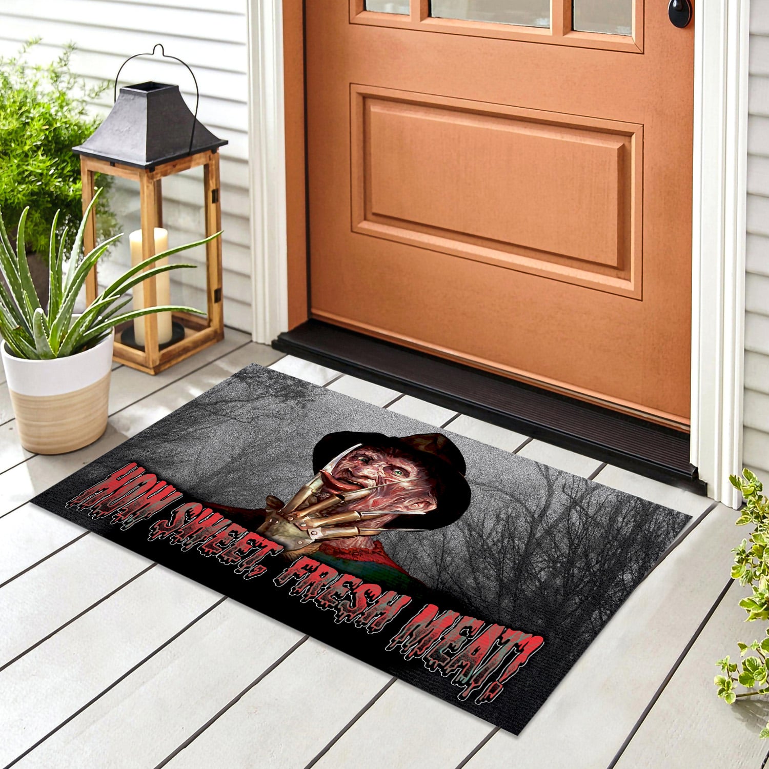 5LV. How Sweet Fresh Meat Doormat mockup 8