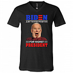 Biden Just Tested Tshirt, Black, V-Neck T-Shirt