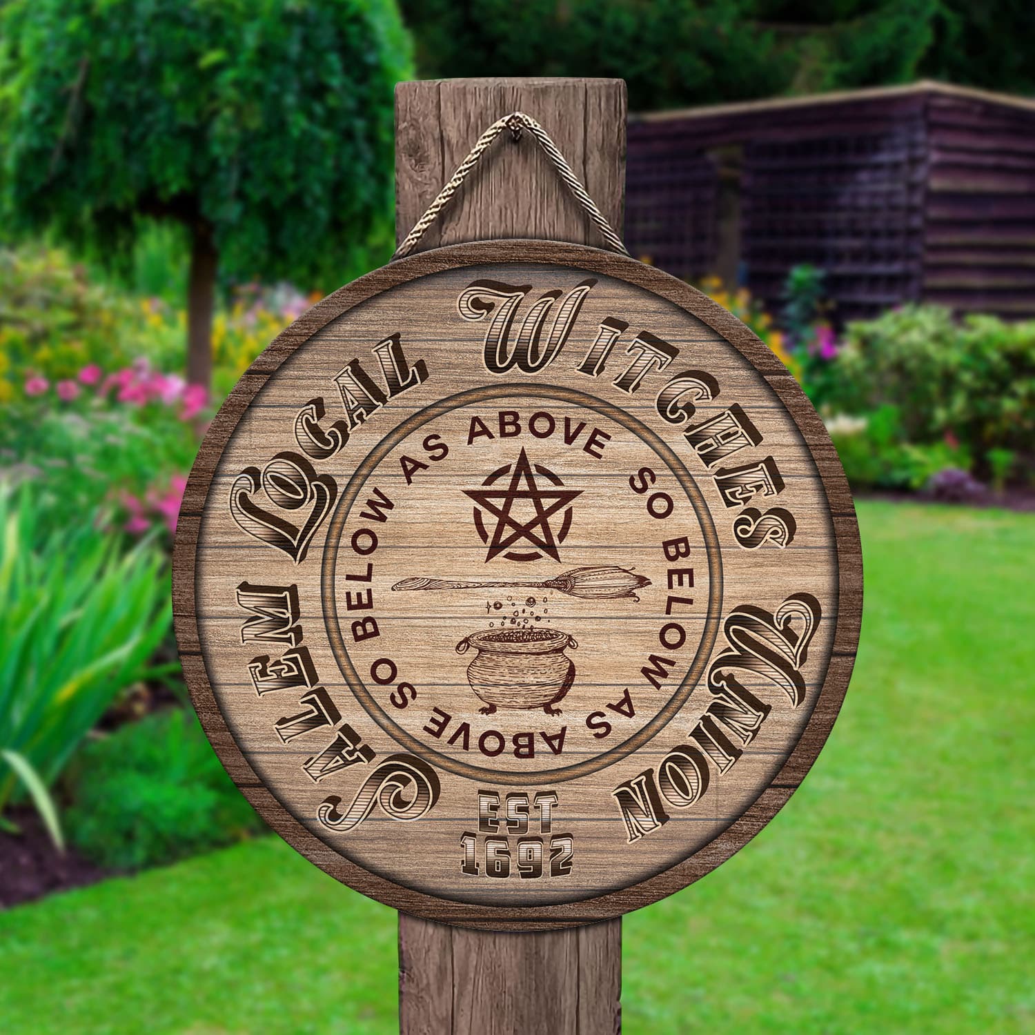 11 HG. Local Witches Door Sign Mockup 2