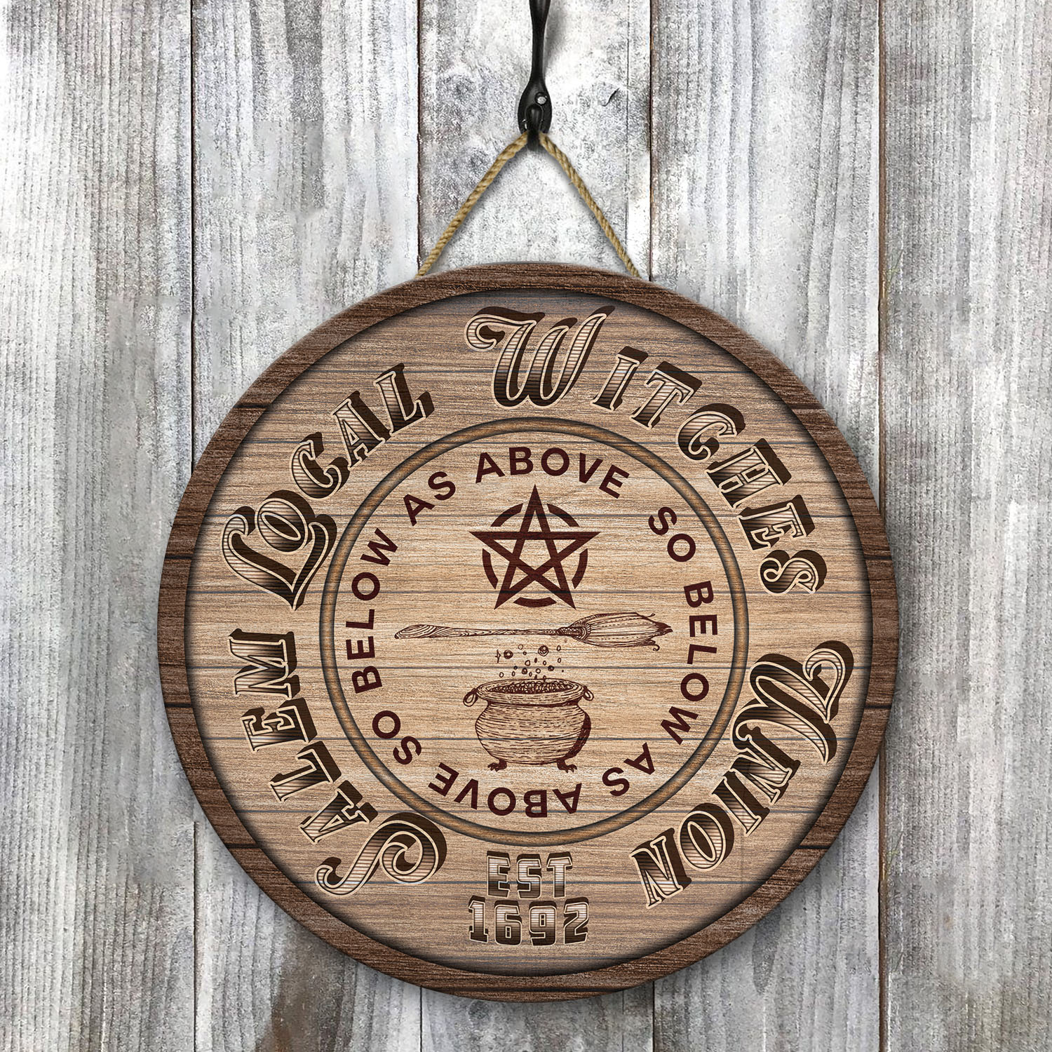 11 HG. Local Witches Door Sign Mockup 8