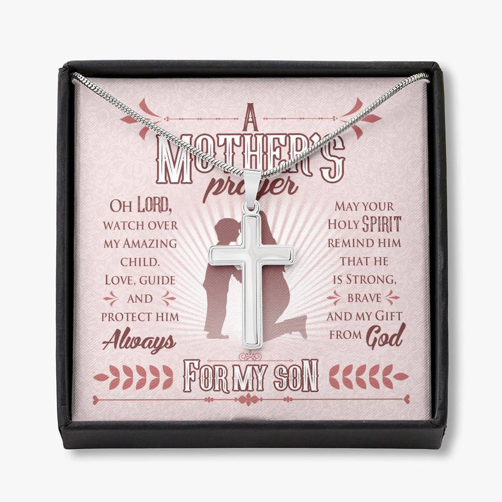 A Mother's Prayer Oh Lord Watch Over My Amazing Child Love Guide And Protect Him Artisan Crafted Cross Necklace - Artisan Crafted Cross Necklace A Mother's Prayer Oh Lord Watch Over My Amazing Child Love Guide And Protect Him Artisan Crafted Cross Necklace - Artisan Crafted Cross Necklace