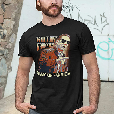 Alternative view of Killin Grannies Smackin Fannies Anti Cuomo T-Shirt - V-Neck Shirt
