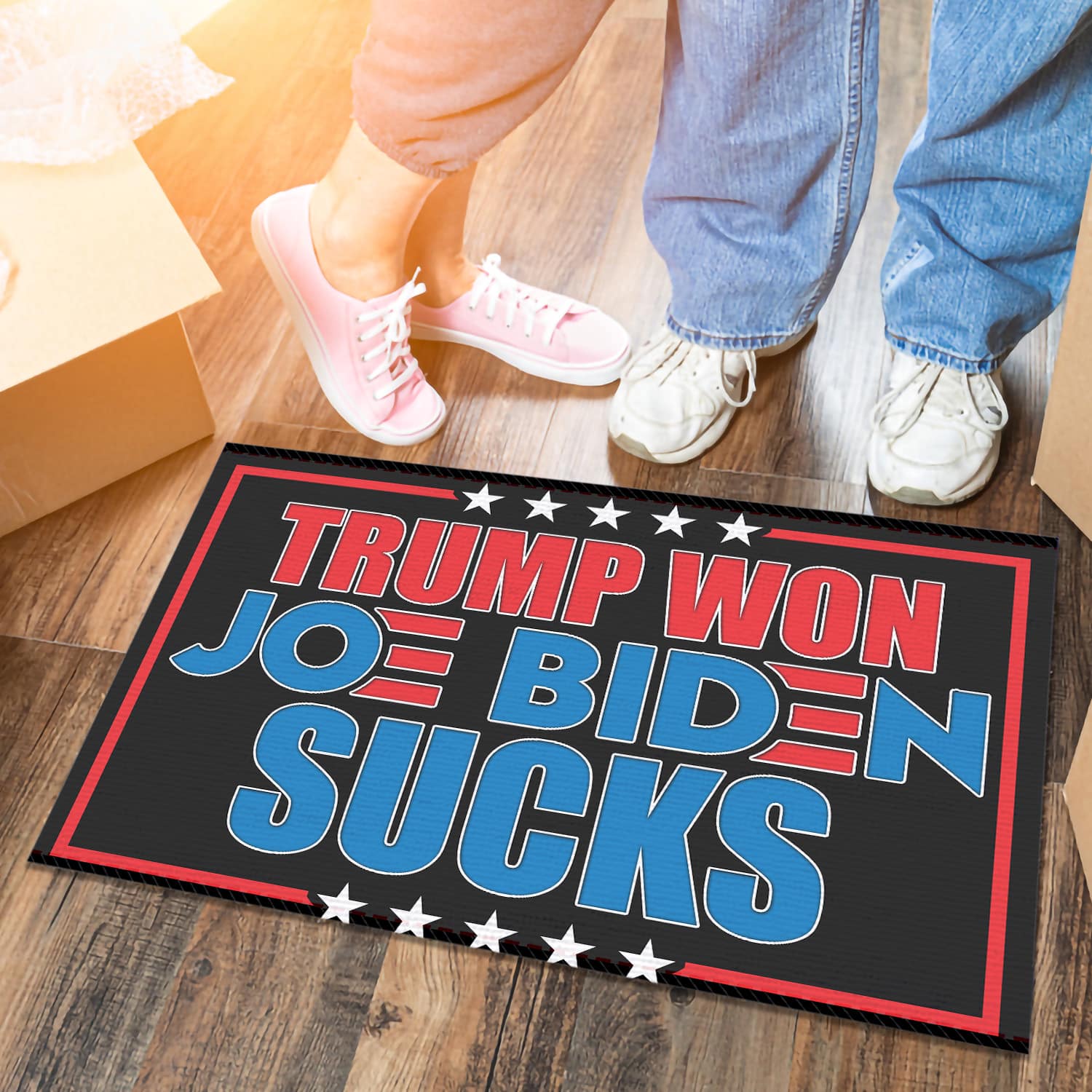 1NH. Uu tien.Trump Won Doormat Doormat mockup 6