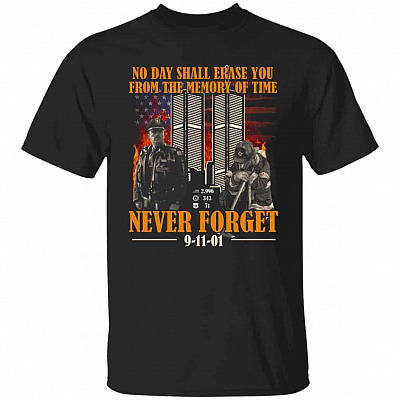 No Day Shall Erase Tshirt, Black, Unisex T-Shirt
