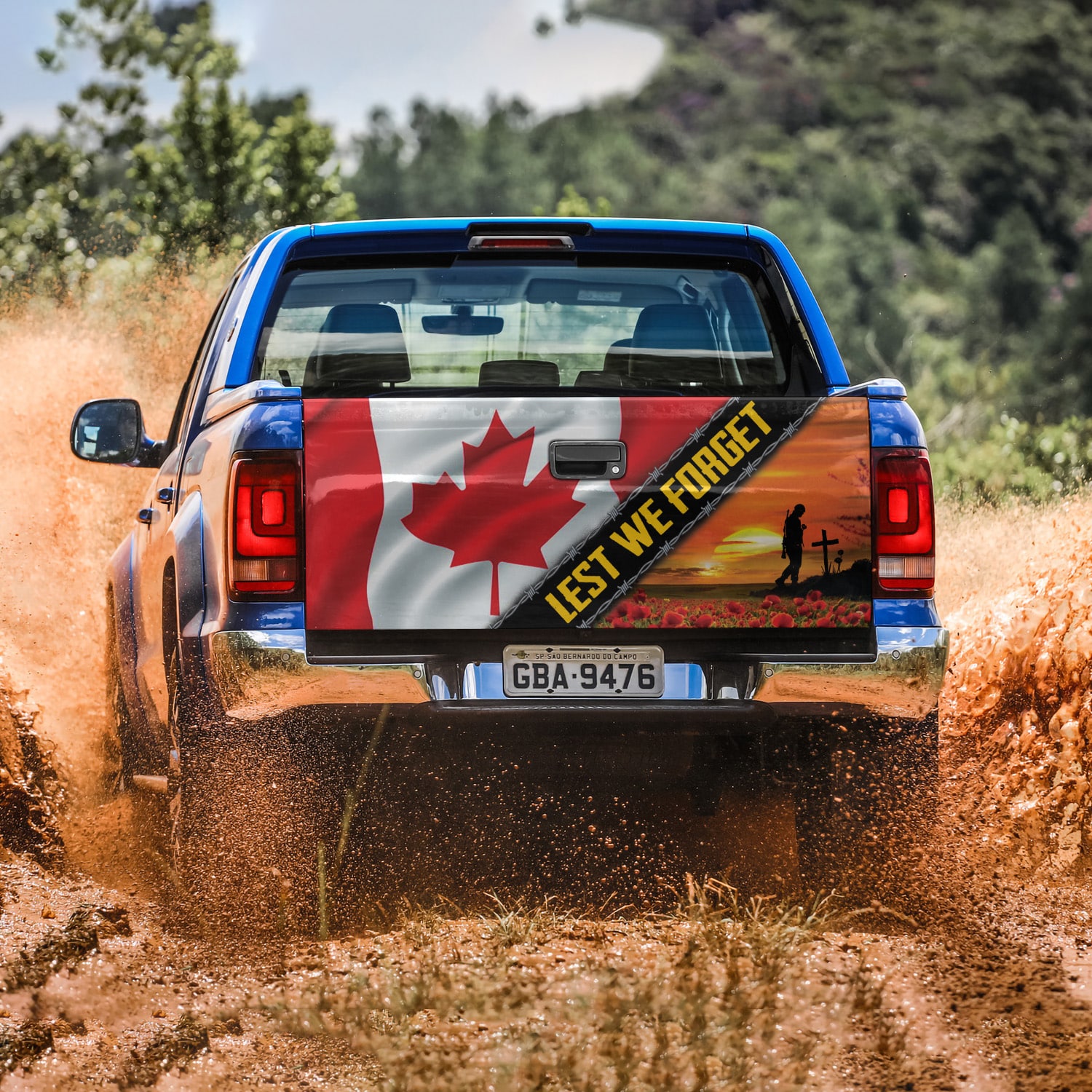 7LV. Lest We Forget (3) Tailgate Wrap Mockup 3
