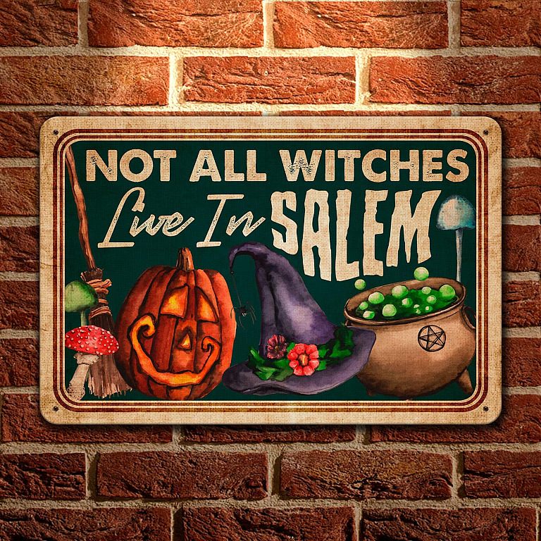 Halloween Retro Metal Tin Sign - 12x8 Inch Vintage Horror Wall Art For Indoor/Outdoor Decor - View #14