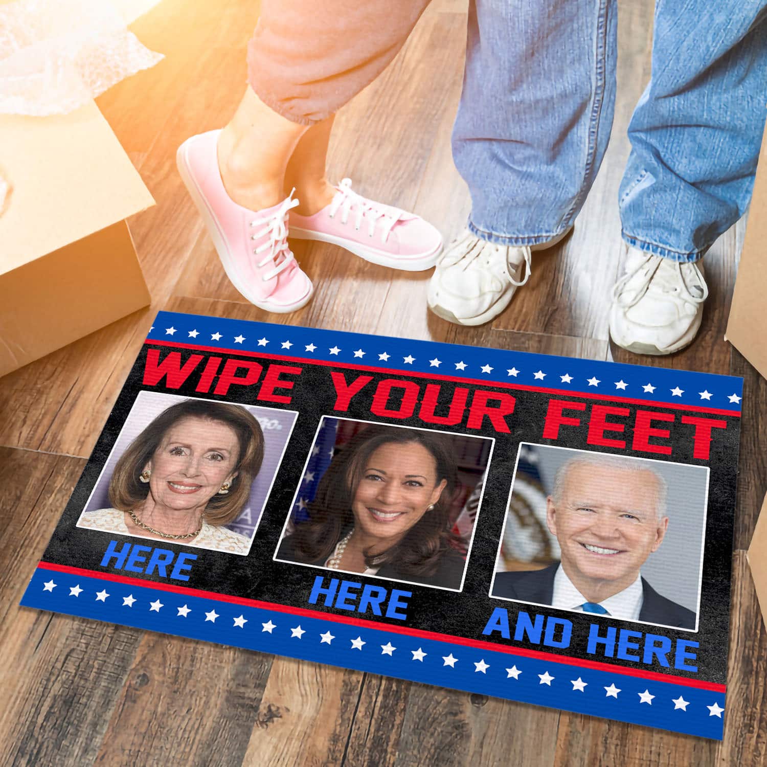 1O. uu tien Wipe Your Feet Here(6) Doormat mockup 6