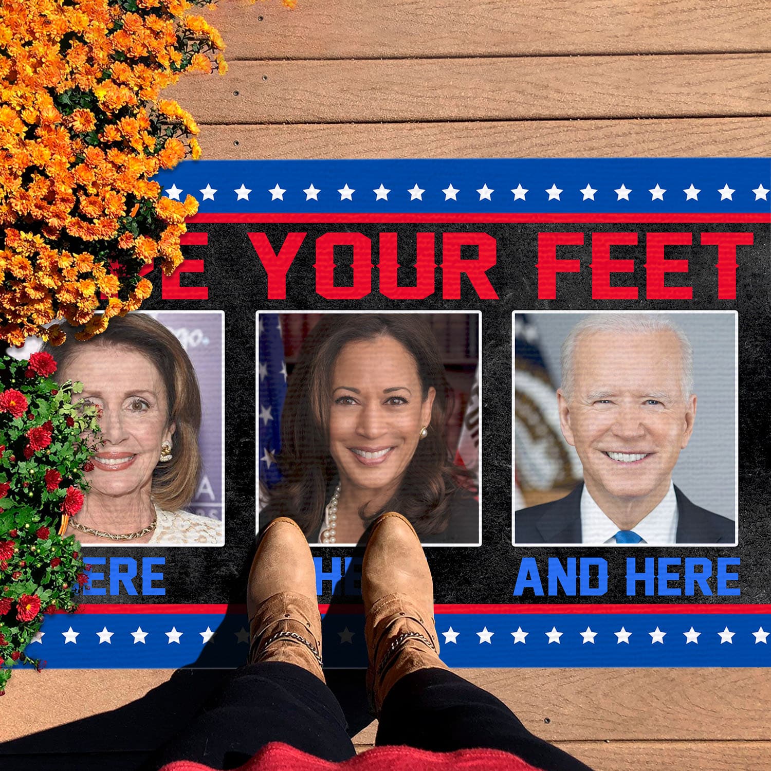 1O. uu tien Wipe Your Feet Here(6) Doormat mockup 7