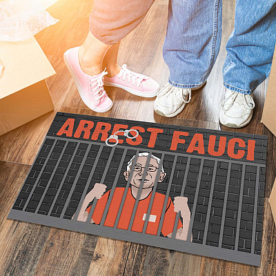 Arrest Fauci Indoor Outdoor Doormat - Fauci for Prison Door Mat