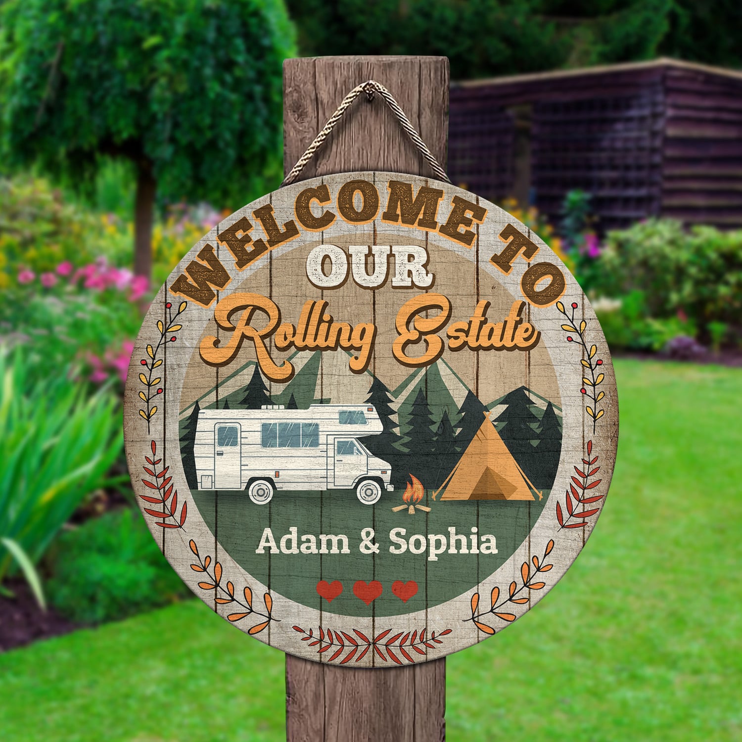 5MH. Rolling Estate Sign sample design Door Sign Mockup 2