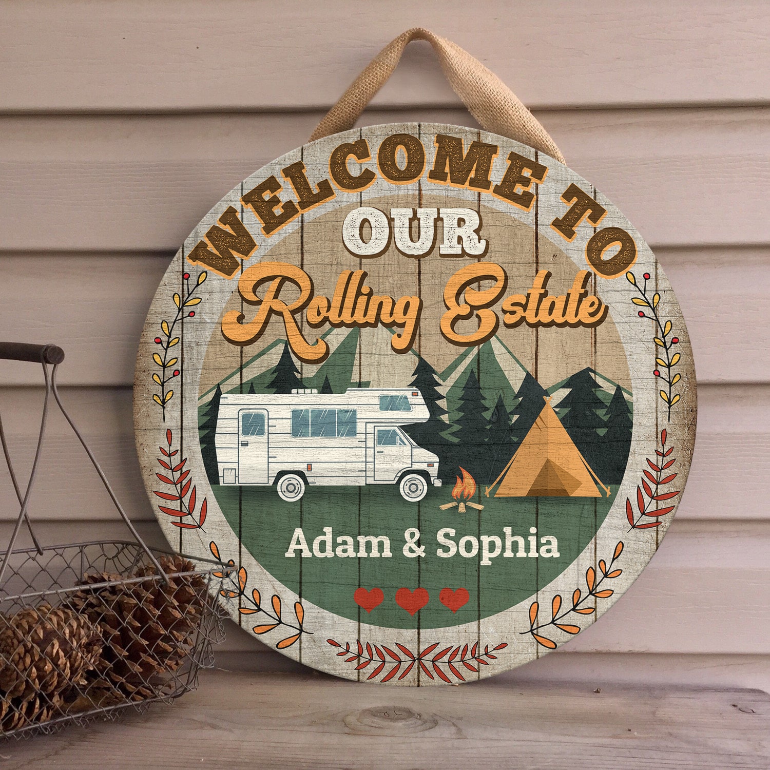 5MH. Rolling Estate Sign sample design Door Sign Mockup 4