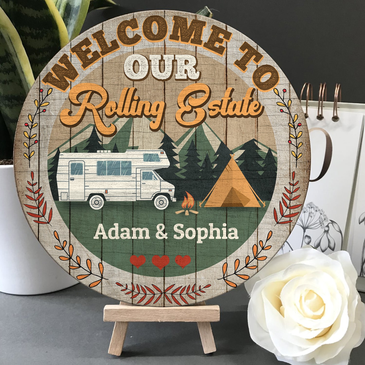 5MH. Rolling Estate Sign sample design Door Sign Mockup 5