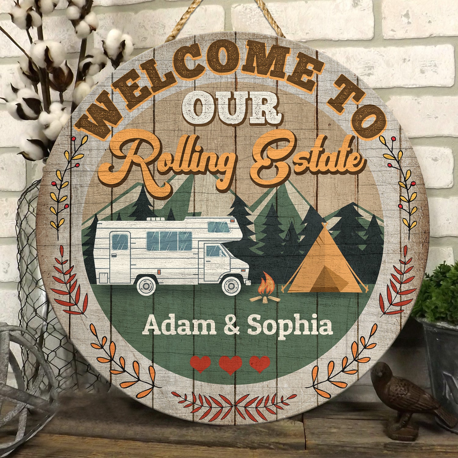 5MH. Rolling Estate Sign sample design Door Sign Mockup 6