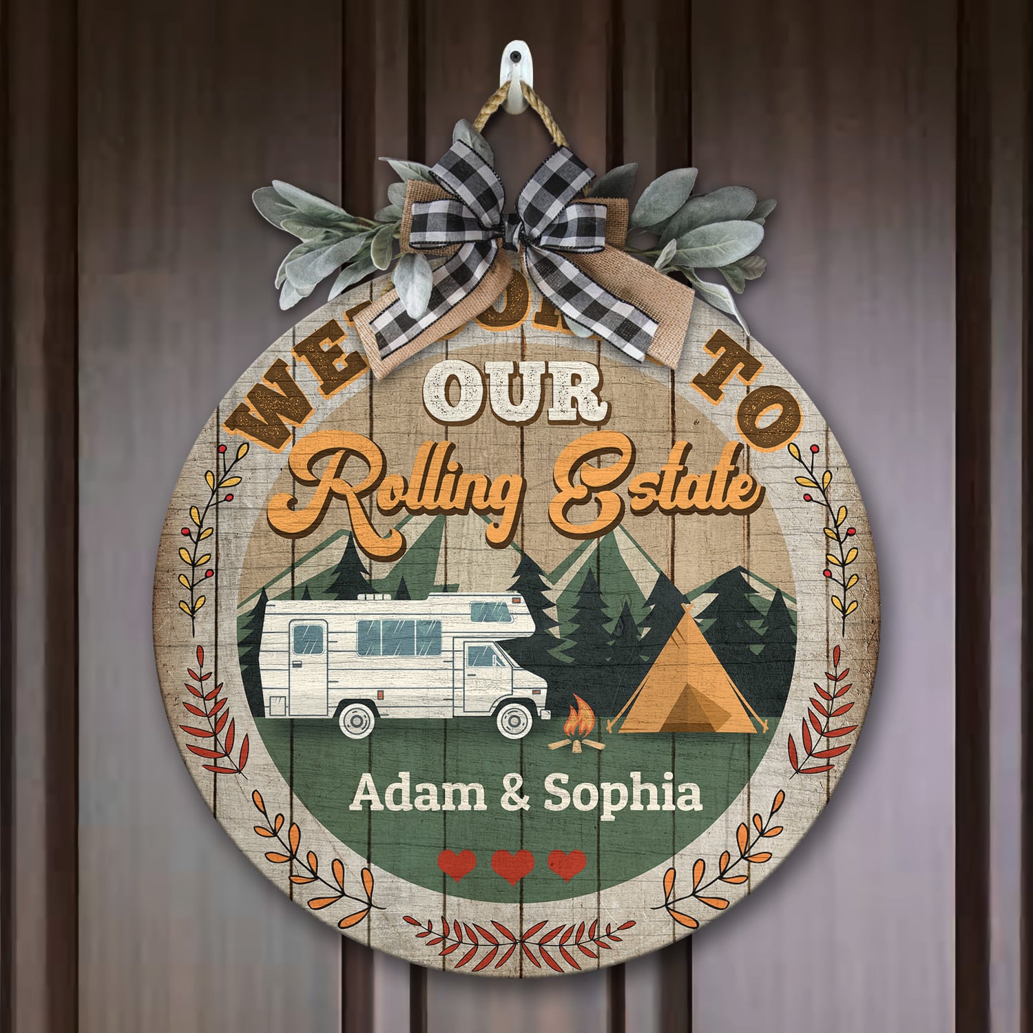 5MH. Rolling Estate Sign sample design Door Sign Mockup 7